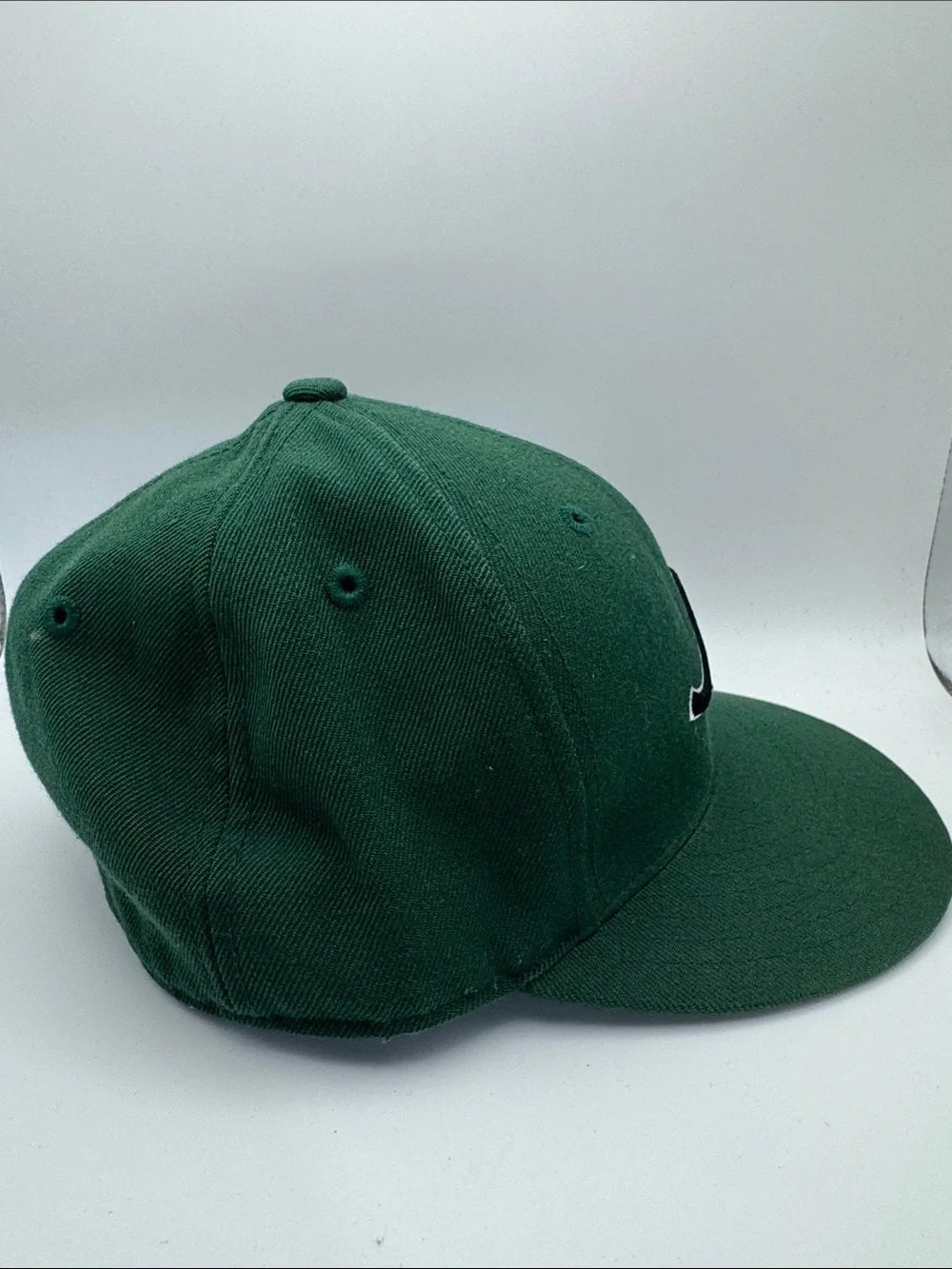 New York Jets Hat Reebok NFL Team Apparel Script Green Fitted Cap Hat Size 7 1/4